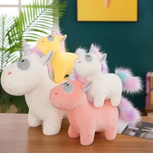Peluche peluche peluche giocattolo bambola unicorno arcobaleno unicorno regali di compleanno creativo di peluche