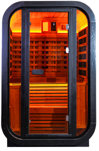 Sauna extérieur infrarouge lointain pour 2 personnes, en bois naturel, cabine de spa domestique pour jardin - Product Image 5