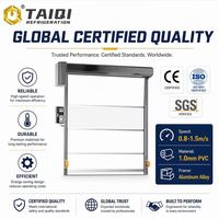 Porte rapide enroulable électrique en PVC pour chambre froide avec télécommande, isolation thermique, vente en gros
