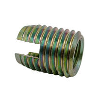302 Slotted M2 M3 M4 M5 M6 M24 Thread Repair Insert Slotted Self Tapping Screw Sleeve Insert Threaded Inserts