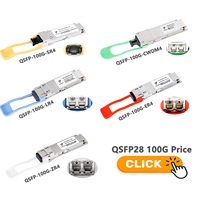 QSFP-100G-LR4-S 100GBASE LR4 QSFP28 1310nm 20km Duplex LC DDM SMF GPRS SDK optik modul Transceiver peralatan serat optik