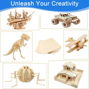 Fogli di Legno di Betulla da 1/8 di Pollice, <span class=keywords><strong>Compensato</strong></span> di Betulla 3mm per Incisione Laser, Modellismo Architettonico, Disegno, Pittura, Incisione e Artigianato - Product Image 6