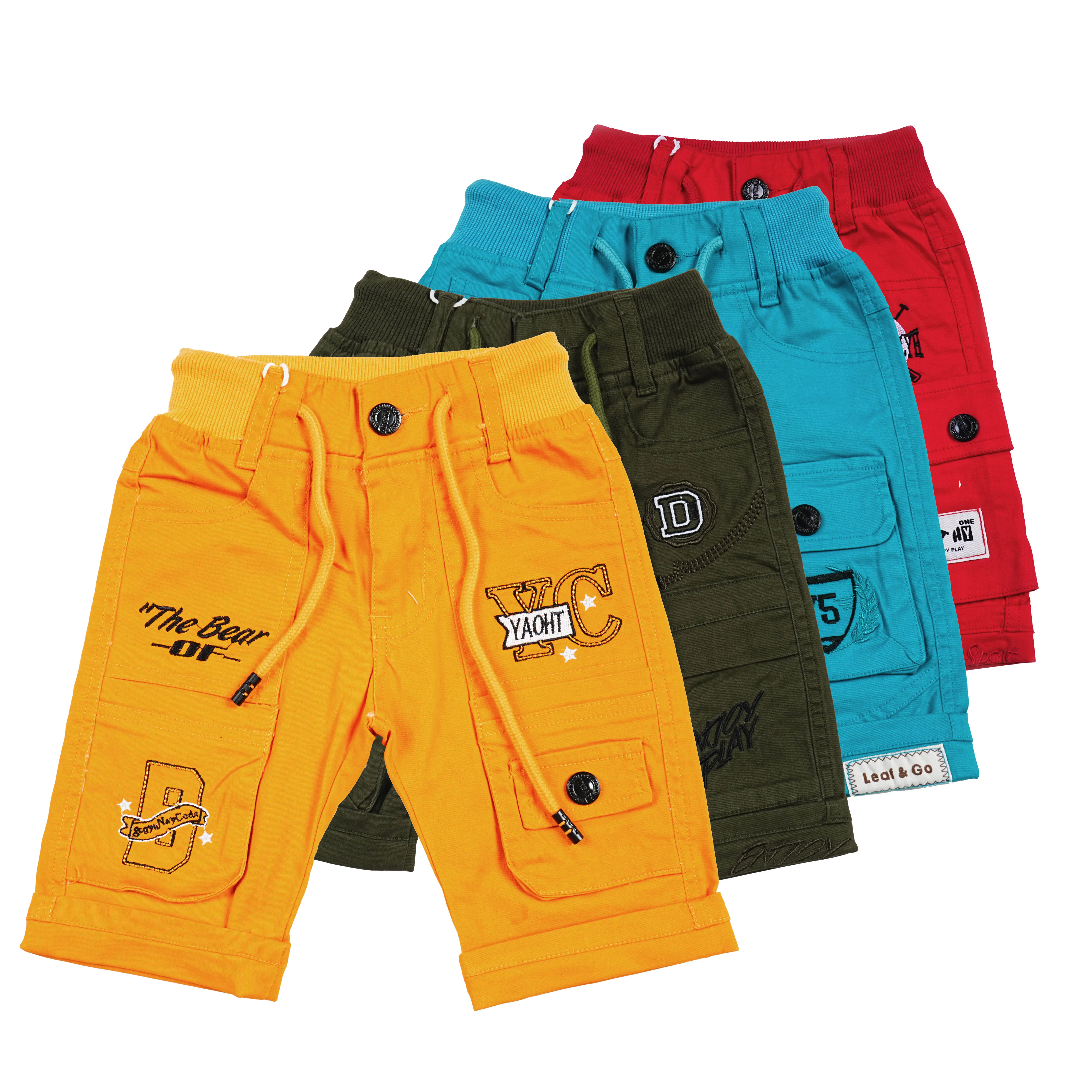 China Kwaliteit Groothandelsprijs Peuter Jongens Broek Kids Katoenen Cargo Shorts Casual Kinderkleding