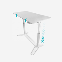 Bureau de travail moderne de type Y, réglable, ergonomique, en fer, avec support pour ordinateur, hauteur réglable pneumatiquement, pliable à 0-90 degrés