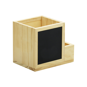 Table bureau décor personnalisé tableau noir <span class=keywords><strong>craie</strong></span> écriture pin massif table en bois stylo <span class=keywords><strong>porte</strong></span>-<span class=keywords><strong>crayon</strong></span> support boîte pour stylos - Product Image 1