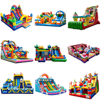 Château gonflable avec toboggan pour enfants, idéal pour événements extérieurs commerciaux et jardins – Vente en gros