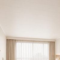 Panneau de plafond en PVC ignifuge de haute qualité pour l'intérieur, panneau de plafond en PVC blanc brillant et imperméable