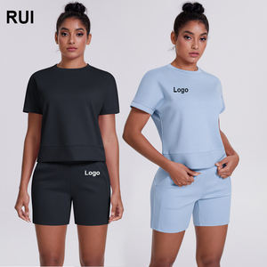 RUIQUWIN OEM femmes haute qualité casual lâche court respirant Yoga costume vêtements de sport pour les femmes 2 pièces ensembles - Product Image 1