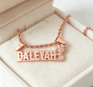 Collana Personalizzata con Nome in Stile Cartoon, Ciondolo in Acciaio Inossidabile Placcato Oro, Gioielli alla Moda - Product Image 5