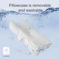 Oreiller orthopédique moderne en mousse à mémoire de forme avec fonctions de massage rafraîchissant pour soulager les douleurs cervicales, option de logo personnalisé, design ergonomique