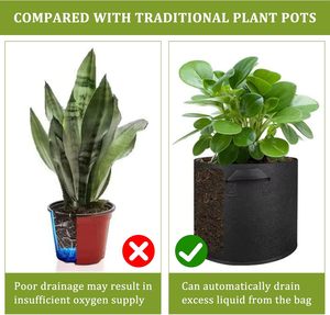 Sacs de culture de plantes en géotextile non tissé écologiques personnalisés de 1, 3, 5, 7, 10, 15, 20 gallons pour la culture de légumes à domicile - Product Image 4