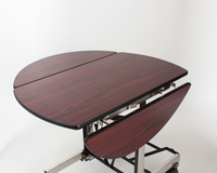 Chariot de luxe à double feuilles pliantes Chariot moderne pour chambre d'hôtel et salle à manger Cuisine pour service de restauration Marchandises chauffantes Matériau en acier