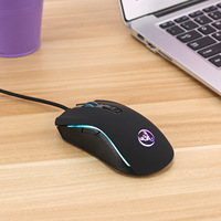 Nouvelle souris de jeu filaire lumineuse RGB à 6 vitesses de DPI réglables, programmation de macros, hauteur réglable à 6 vitesses de DPI, 7200 dpi