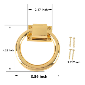 14.169 <span class=keywords><strong>Gold</strong></span> Silber Zink legierung Griff Schublade Runder <span class=keywords><strong>Ring</strong></span> Zug schrank Knöpfe Bar Sofa Stuhl Tür klopfer Möbel Griffe & Knöpfe - Product Image 5