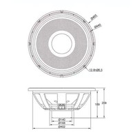 Magnet Neodymium Berkualitas Tinggi CF18N401 8ohm Subwoofer Pro 18-Inci 1000W Speaker Subwoofer 4-Inci