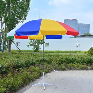 Sombrilla de Patio de Doble Marco Estable Multicolor de 160 cm, Resistente al Viento Fuerte, Impermeable, con Protección UV, para Playa, Calle, Jardín - Product Image 3