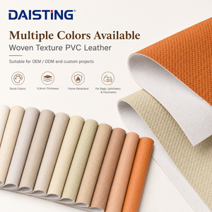 Tissu synthétique en vinyle PVC tressé, ignifuge, imperméable et écologique pour revêtement <span class=keywords><strong>de</strong></span> canapé, sacs et housses <span class=keywords><strong>de</strong></span> siège auto en rouleau - Product Image 1