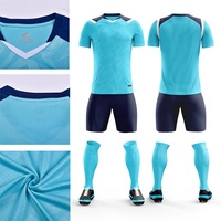 Camiseta de fútbol transpirable de secado rápido personalizada con sublimación térmica, uniformes de fútbol