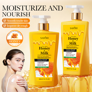 Lotion hydratante pour le <span class=keywords><strong>corps</strong></span> au lait de miel SADOER 400 ml pour réparer les peaux qui se déchiquètent et nourrir tout le <span class=keywords><strong>corps</strong></span> - Product Image 1