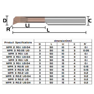 Other Other Mpr 2r0.1 L10-d3 Bibo Mpr Profiling <b>Small</b> Diameter Boring Tool Anti <b>Vibration</b> Steel Integral Inner Boring Hole - Product Image 2