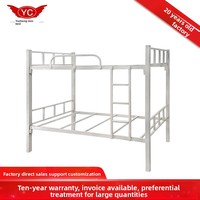 Lit superposé minimaliste pour étudiants, lit en fer double couche pour dortoir, lit multifonctionnel haut et bas, largeur 0,9 m, vente en gros