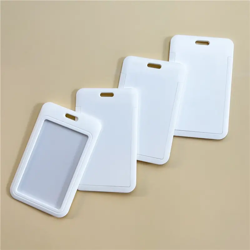 Hot Selling Horizontal ABS Push Plastic ID Card Holder and Name Badge Holder