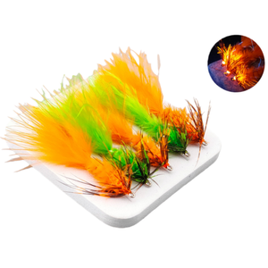 Señuelo de Pesca SNEDA Woolly Bugger con Hackle Fluido y Cola de Marabú Pulsante, Ideal para Pesca de Depredadores - Product Image 1