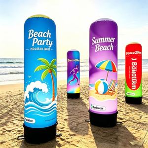 Columna de Luz LED Inflable Resistente al Viento para Todo Clima, Portátil para Carnaval, Festival de Música, Cabina de Fotos, Promoción al Aire Libre - Product Image 1