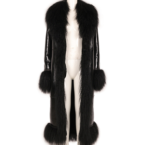 <span class=keywords><strong>Cappotto</strong></span> da Donna in <span class=keywords><strong>Shearling</strong></span> Inverno 2024 Autunno in Vera Pelle di Pecora con Finiture e Colletto in Pelliccia Mongola Spessa - Product Image 3