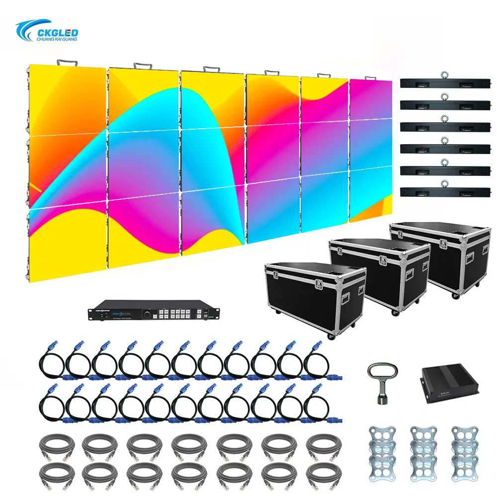 In magazzino Full Color Indoor Outdoor Giant Stage Led Video Wall 500x500mm P2.6 P2.9 P3.91 P4.81 Display a LED a noleggio impermeabile