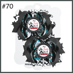 3-3,5 trenza de pelo es <span class=keywords><strong>mi</strong></span> papá te despedirá de soldador chicas pelo Clips coleta de pelo hermana en pares para las chicas - Product Image 2