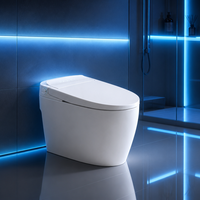 Inodoro Inteligente Todo en Uno con Bidé Automático, Asiento con Calefacción, Control Remoto, Taza Cuadrada, Drenaje S-Trap y P-Trap