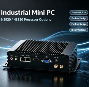 มินิพีซีไม่มีพัดลมคอมพิวเตอร์ตั้งโต๊ะแบบ Barebone N3520 N2920 <span class=keywords><strong>Intel</strong></span> I211 Dual LAN 2COM HD VGA 3G/4G LTE โมดูลคอมพิวเตอร์อุตสาหกรรม - Product Image 1