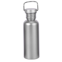 Nouvelle bouteille de randonnée et de camping légère en titane, titane, réutilisable, étanche, non isolée pour les voyages et l'extérieur