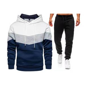 Tuta da <span class=keywords><strong>uomo</strong></span> con cappuccio e pantaloni autunno inverno stampati alla moda <span class=keywords><strong>abbigliamento</strong></span> sportivo Casual <span class=keywords><strong>Slim</strong></span> <span class=keywords><strong>Fit</strong></span> camicia sportiva da Jogging sportivo - Product Image 4