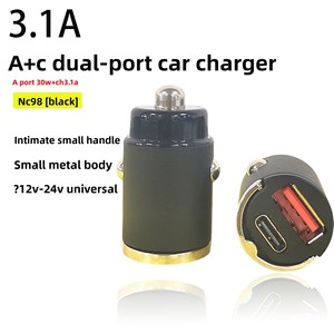 Chargeur Nhỏ Gọn 30W Nhanh Chóng Sạc Xe Hơi Phổ USB A + C Cổng Vô Hình Thuốc Lá Nhẹ Hơn Adapter DC Đầu Ra Gan Chất Liệu - Product Image 2