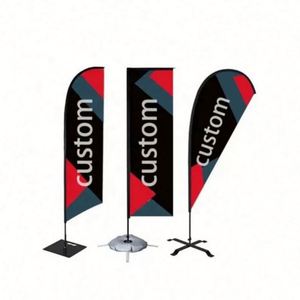 Digital Printed 2.8m Promotional Teardrop <b>Flags</b> Feather <b>Flags</b> Banner Advertising Custom Printed for Sports Outdoor - Product Image 5