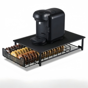 Boîte de <span class=keywords><strong>rangement</strong></span> pour capsules de café <span class=keywords><strong>Tassimo</strong></span>, organisateur à double tiroir pour 60 capsules - Support de machine à café antichoc pour usage domestique - Product Image 1