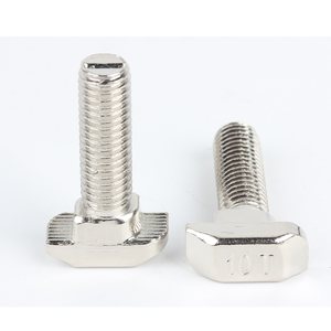 Boulon en T personnalisé en acier au carbone nickelé pour profilé en aluminium série 45 norme européenne, fente 10 - Product Image 2