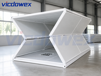Bâtiment modulaire préfabriqué en panneaux sandwich d'acier, pliable en Z, résistant aux tremblements de terre, pour maison conteneur, bureau ou camp de travailleurs