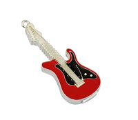 USB Flash Drive Gitar Logam Bentuk Kustom 2.0 4GB-128GB Baru Penghemat Data Cepat Garansi 3 Tahun Hadiah Promosi