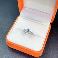 Wholesale Custom 925 Sterling Silver Oval Cut Topaz Ring 4mmx6mm Minimalist Prong Setting Unisex Gift for Party OEM ODM