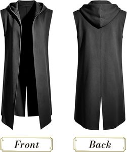 Conjunto de 4 Piezas de Capa sin Mangas con Capucha Estilo Vikingo Medieval Renacentista, Accesorios de Disfraz para Halloween, Ropa para Larp - Product Image 2
