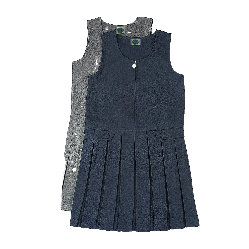 knee length dresses for ladies Dbb Collection Older Girls Navy Pinafore Dress  Bella Bambini