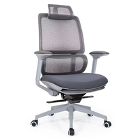 Fauteuil de bureau ergonomique moderne en maille avec vérin à gaz, pivotant, pour dirigeant, PDG, patron
