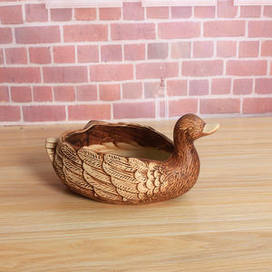 MSH Wholesale Coarse Pottery <strong>Duck</strong> Succulent <strong>Planter</strong> Pot for Backyard Decoration - Product Image 5