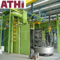 ATHI Q32 Machine de sablage électrique automatique de type table avec pompe moteur, table rotative sur chariot, capacité 30000 kg, contrôlée par PLC, haute performance