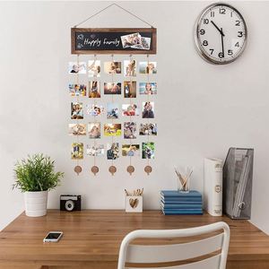 Wooden Wall Photo <b>Clip</b> Decoration Tag Handcrafted Wooden Wedding Photo Holder and Craft Display Perfect for Photos Mementos - Product Image 1