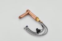 Robinet de lavabo moderne intelligent à trou unique, à poignée unique, en laiton, avec douchette, mitigeur, noyau de valve en céramique, robinet de salle de bain, robinet sur pied