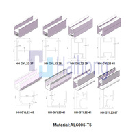 Profil de rail en alliage d'aluminium, diverses spécifications, rail en aluminium, longueur personnalisée, rail de montage